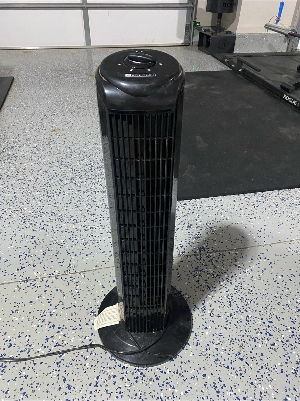 Black Tower Fan - Portable Oscillating Fan